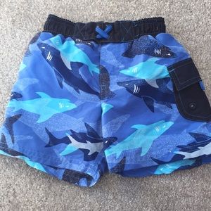 Baby Boy 12 Months Blue Sharks Bathing Suit